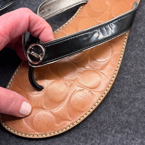 COACH Deney Embossed Calf Sandal - 10B - Picture 9 of 10